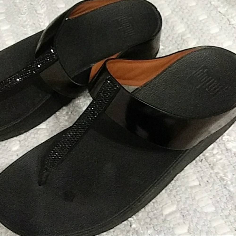 FitFlop sandals - black fino crystal style